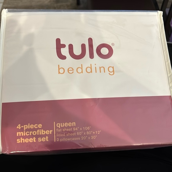 New Tulo 4-piece Microfiber Queen Sheet Set - Picture 1 of 3